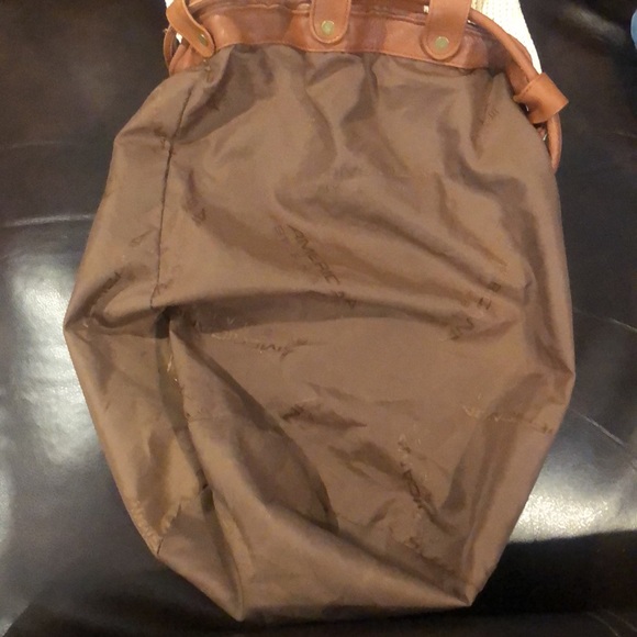 SHARIF AMERICANA Knit Leather Accent Drawstring Bucket Backpack Sling Bag - Picture 16 of 17